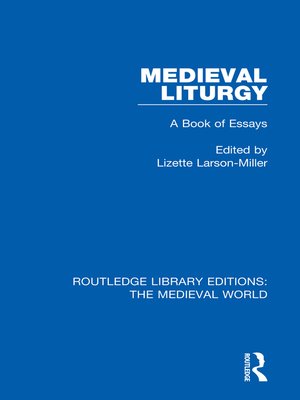 cover image of Medieval Liturgy
